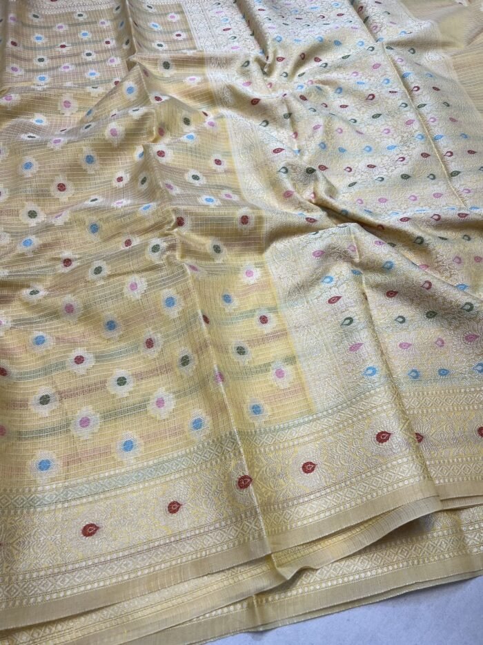 KashiFab Kota check sarees 7 KashiFab Kota check sarees online - Banaras / Varanasi silk saree - view 7