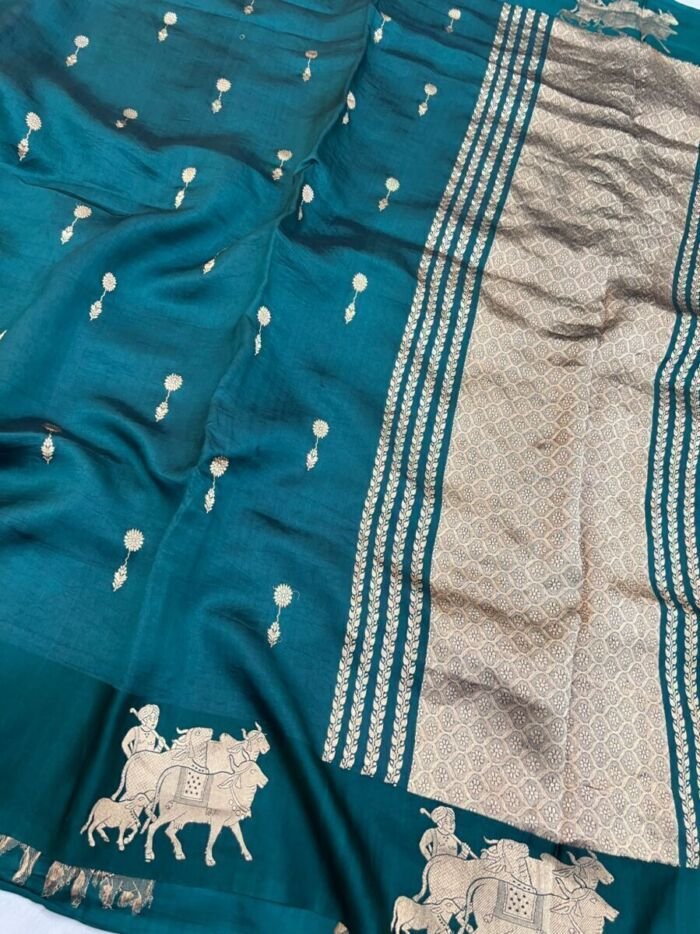 KashiFab Mashru Katan Sarees - AYU #10593 online - authentic Varanasi weave