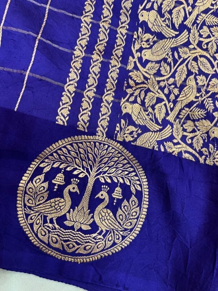 KashiFab Mashru Katan Sarees - AYU #10571 KashiFab Mashru Katan Sarees - AYU #10571 online - authentic Varanasi weave