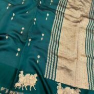 KashiFab Mashru Katan Sarees - AYU #10593 online - authentic Varanasi weave