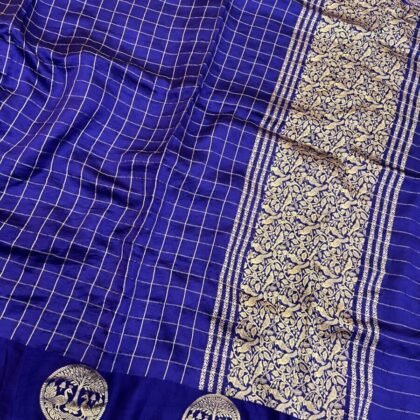 KashiFab Mashru Katan Sarees - AYU #10571 online - authentic Varanasi weave