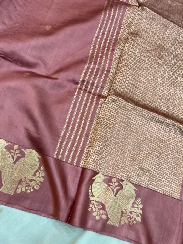 KashiFab Mashru Katan Sarees - AYU #10663 online - authentic Varanasi weave