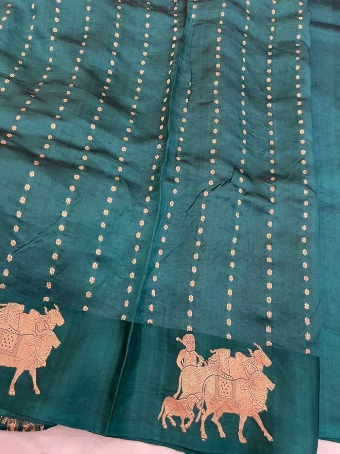 KashiFab Mashru Katan Sarees - AYU #10593 online - authentic Varanasi weave