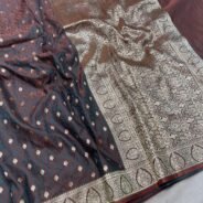 KashiFab Mashru katan sarees with interlock resham weave sarees online - Banaras / Varanasi silk saree