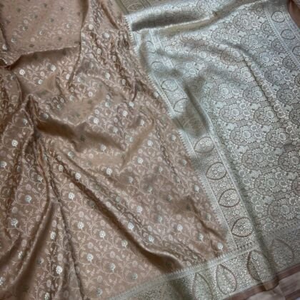 KashiFab Mashru katan sarees with interlock resham weave sarees online - Banaras / Varanasi silk saree - view 2