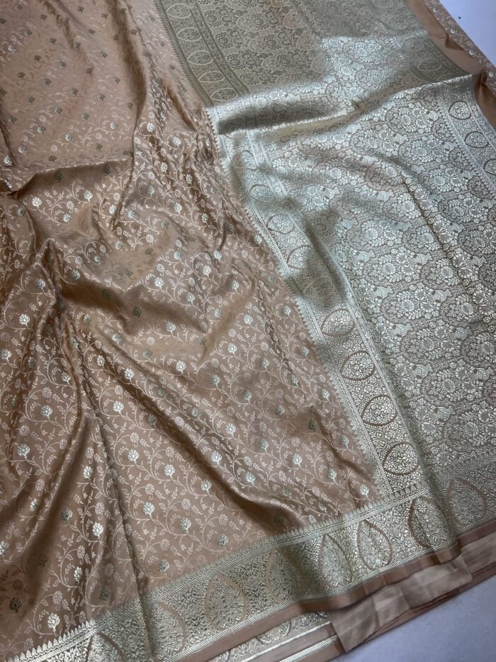 KashiFab Mashru katan sarees with interlock resham weave sarees 2 KashiFab Mashru katan sarees with interlock resham weave sarees online - Banaras / Varanasi silk saree - view 2