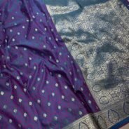 KashiFab Mashru katan sarees with interlock resham weave sarees online - Banaras / Varanasi silk saree - view 3