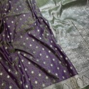 KashiFab Mashru katan sarees with interlock resham weave sarees online - Banaras / Varanasi silk saree - view 4