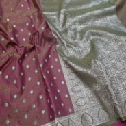 KashiFab Mashru katan sarees with interlock resham weave sarees online - Banaras / Varanasi silk saree - view 5