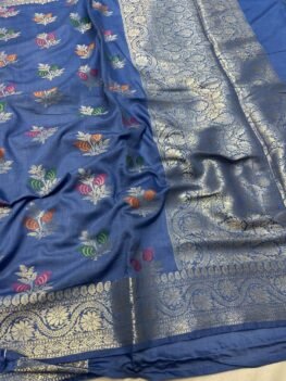 KashiFab Moonga silk sarees with resham meenakari weaving online - Banaras / Varanasi silk saree - view 2
