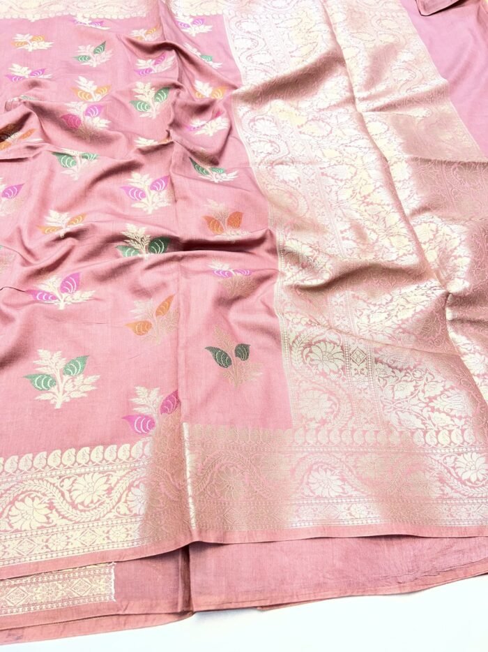 KashiFab Moonga silk sarees with resham meenakari weaving 5 KashiFab Moonga silk sarees with resham meenakari weaving online - Banaras / Varanasi silk saree - view 5