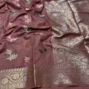 KashiFab Moonga silk sarees with resham meenakari weaving online - Banaras / Varanasi silk saree - view 6