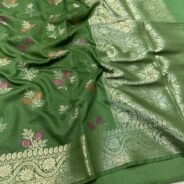 KashiFab Moonga silk sarees with resham meenakari weaving online - Banaras / Varanasi silk saree - view 8