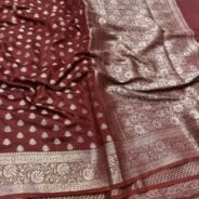 KashiFab Moonga silk sarees with self weave online - Banaras / Varanasi silk saree - view 3