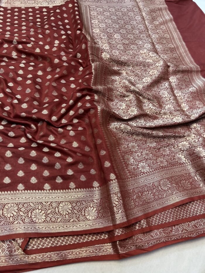 KashiFab Moonga silk sarees with self weave 3 KashiFab Moonga silk sarees with self weave online - Banaras / Varanasi silk saree - view 3