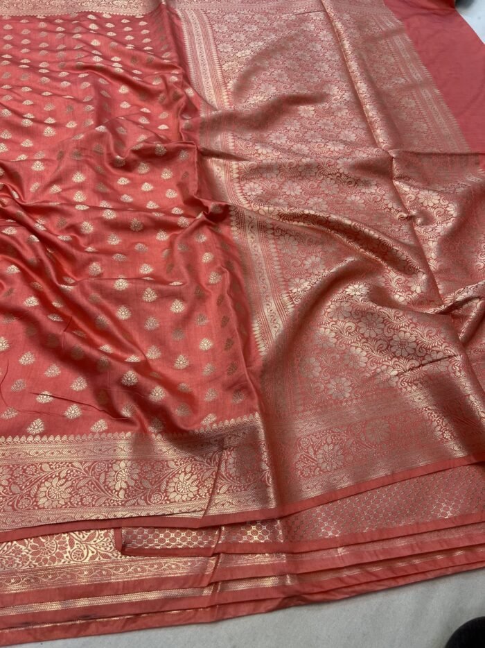 KashiFab Moonga silk sarees with self weave 4 KashiFab Moonga silk sarees with self weave online - Banaras / Varanasi silk saree - view 4