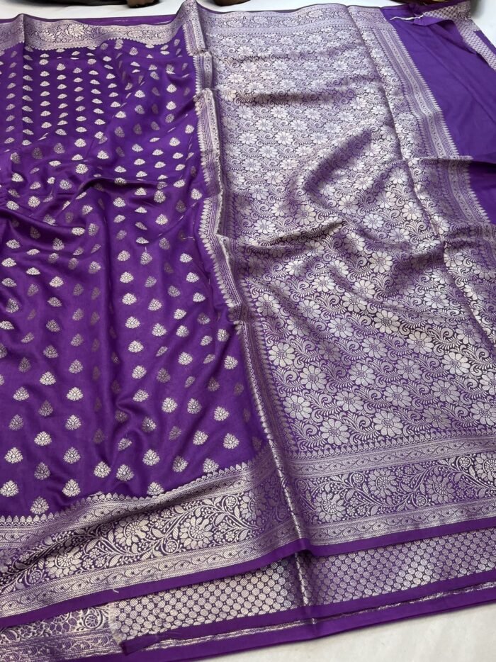 KashiFab Moonga silk sarees with self weave 6 KashiFab Moonga silk sarees with self weave online - Banaras / Varanasi silk saree - view 6