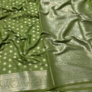 KashiFab Moonga silk sarees with self weave online - Banaras / Varanasi silk saree - view 7