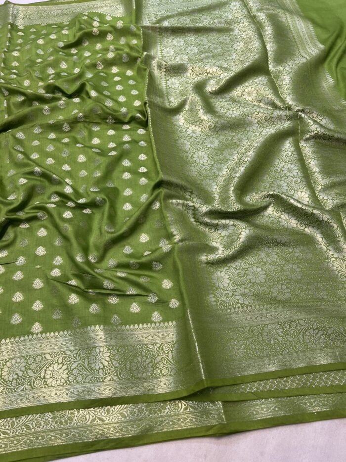 KashiFab Moonga silk sarees with self weave 7 KashiFab Moonga silk sarees with self weave online - Banaras / Varanasi silk saree - view 7