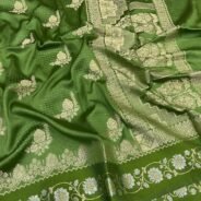KashiFab Mulberry silk saree with satin alfi border online - Banaras / Varanasi silk saree - view 4
