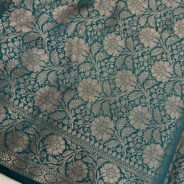 KashiFab Plain with border and pallu semi silk sarees online - Banaras / Varanasi silk saree - view 3