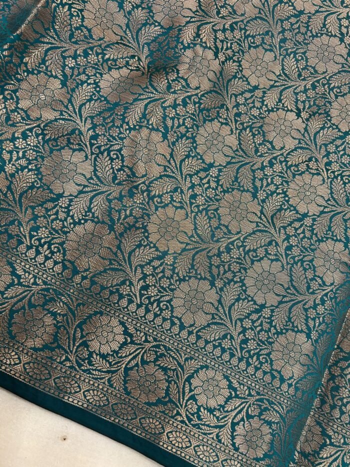 KashiFab Plain with border and pallu semi silk sarees online - Banaras / Varanasi silk saree - view 3