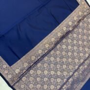 KashiFab Plain with border and pallu semi silk sarees online - Banaras / Varanasi silk saree - view 5