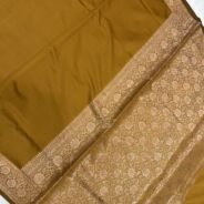 KashiFab Plain with border and pallu semi silk sarees online - Banaras / Varanasi silk saree - view 7