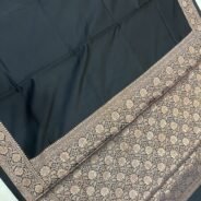 KashiFab Plain with border and pallu semi silk sarees online - Banaras / Varanasi silk saree - view 8