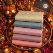KashiFab POLY STAPLE MEENA BUTI 44" online - authentic Varanasi weave