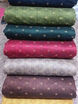 KashiFab POLY STAPLE MEENA BUTI 44" online - authentic Varanasi weave
