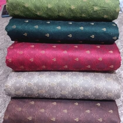 KashiFab POLY STAPLE MEENA BUTI 44" online - authentic Varanasi weave