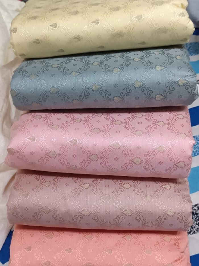 KashiFab POLY STAPLE MEENA BUTI 44" online - authentic Varanasi weave