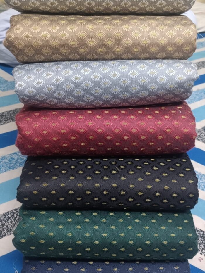 KashiFab POLY STAPLE MEENA BUTI 44" online - authentic Varanasi weave