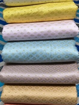 KashiFab POLY STAPLE MEENA BUTI 44" online - authentic Varanasi weave