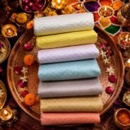 KashiFab POLY STAPLE MEENA BUTI 44" online - authentic Varanasi weave