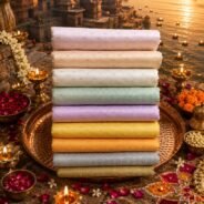 KashiFab POLY STAPLE MEENA BUTI 44" online - authentic Varanasi weave