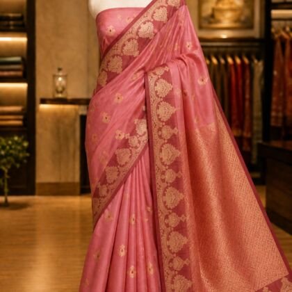 KashiFab Pure Katan Silk Sarees - AYU #10149 lifestyle cover - boutique display
