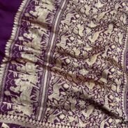 KashiFab Pure katan Silk Sarees - AYU #10579 online - authentic Varanasi weave