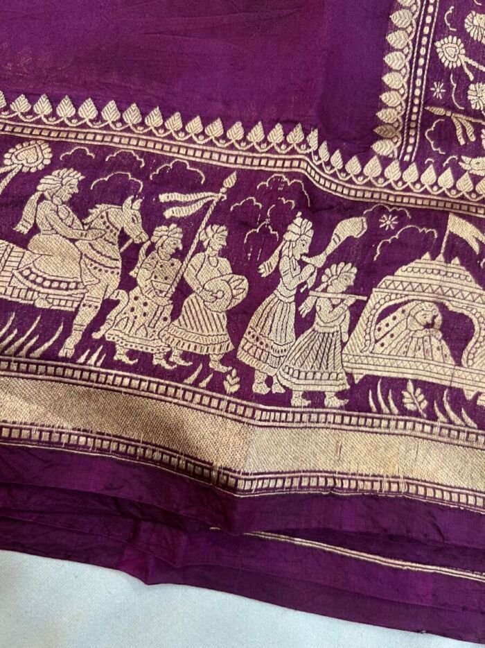 KashiFab Pure katan Silk Sarees - AYU #10579 KashiFab Pure katan Silk Sarees - AYU #10579 online - authentic Varanasi weave