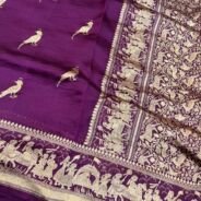 KashiFab Pure katan Silk Sarees - AYU #10579 online - authentic Varanasi weave