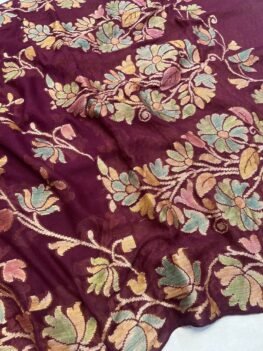 KashiFab Pure Khaddi Georgette hand filling dye sarees online - Banaras / Varanasi silk saree - view 2