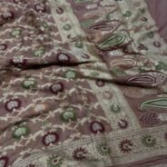 KashiFab Pure Khaddi Georgette meenakari jaal sarees online - Banaras / Varanasi silk saree - view 7