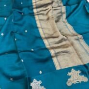 KashiFab Pure Mashru Katan - AYU #10656 online - authentic Varanasi weave