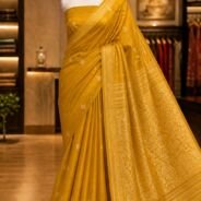 KashiFab Pure Mashru Katan Saree - AYU #10670 lifestyle cover - boutique display