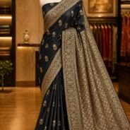 KashiFab Pure Mashru Katan Saree - AYU #10682 lifestyle cover - boutique display