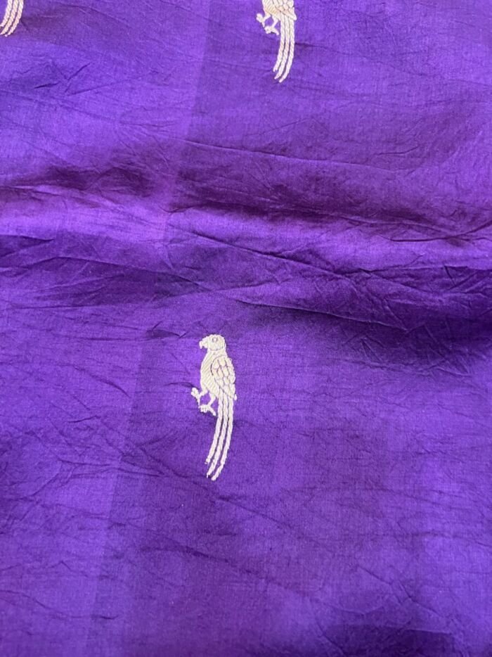 KashiFab Pure Mashru Katan Saree - AYU #10648 KashiFab Pure Mashru Katan Saree - AYU #10648 online - authentic Varanasi weave