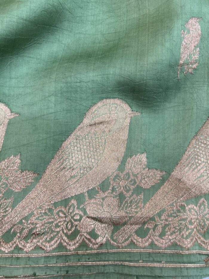 KashiFab Pure Mashru Katan Saree - AYU #10675 online - authentic Varanasi weave