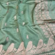 KashiFab Pure Mashru Katan Saree - AYU #10675 online - authentic Varanasi weave