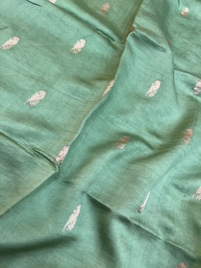 KashiFab Pure Mashru Katan Saree - AYU #10675 online - authentic Varanasi weave